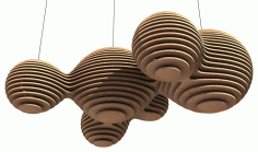 3D Chandeliers Night Light Lamp Design DXF File