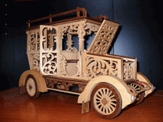 3D Classic Car Puzzle Laser Cut CNC Drawing PDF File