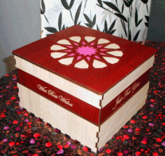 3D Gift Box Laser Cut Free DXF Vectors File