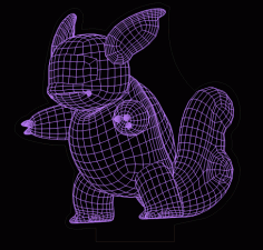 3D illusion Lamp Cartoon Character Lamp CDR File