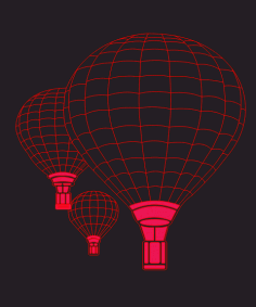 3D illusion Led Lamp Air Balloon CDR and DXF File