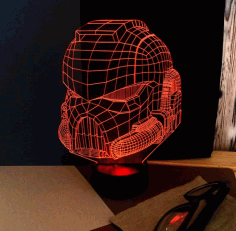 3D Led Illusion for your Desk Free Vector CDR File