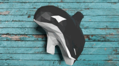 3D Paper Craft Template for Whale CDR File