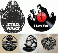 3D Printed Mechanical Wall Clock CDR Vectors File