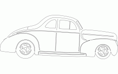 40 Ford Coupe Free DXF Vectors File