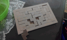 45 Piece Wood Puzzle Laser Cut DXF File