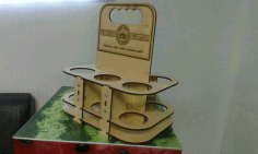 6 Pack Bottle Carrier Laser Cut Free CDR Vectors File