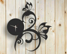 A Butterfly Shaped Watch for Laser Cut Plasma CDR File