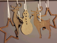 Aa Xmas decoration CNC Laser Cut Vector DXF File
