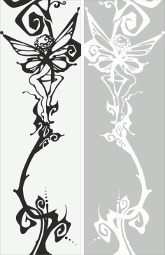 Abstract Butterfly Art Sandblast Pattern CDR File