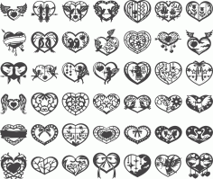 Abstract Heart Silhouette CDR File