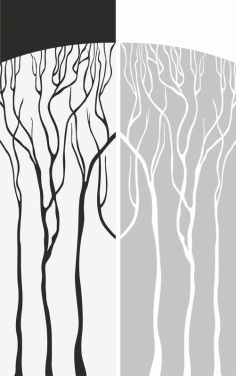 Abstract Old Tree Sandblast Pattern CNC Laser Cut Free CDR File