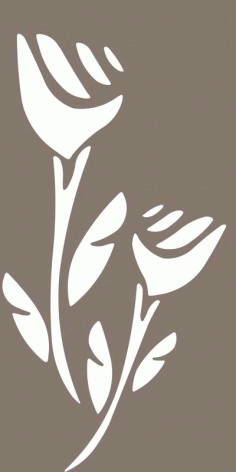 Abstract Rose Wall Sticker Laser Cut CDR File