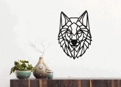 Abstract Wolf Laser Wall Engraving Panel DXF File