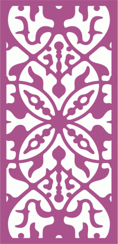 Acrylic Floral Screen Panel CDR File
