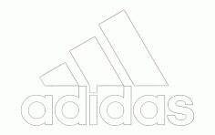 Adidas Logo Vector DXF File
