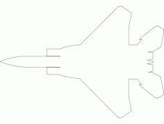 Aircraft Phanton Silhouette Free DXF File