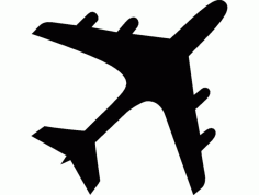 Aircraft Top View Silhouette Free DXF File