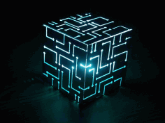 Alien Cube Lamp CDR File