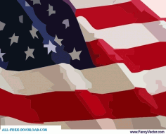 American Flag Vector Design CDR File