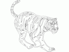 Animal Mascot Cheetah Design DXF File