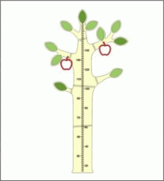 Apple Tree Height Measure Laser Cut Free DXF Vectors File