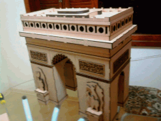 Arc De Triumph 3D Wooden Puzzle Model Kit Laser Cut Free CDR File