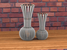 ArtCAM CNC Router Vectors 2D Laser Cuts Vase Decoration Woodworking Laser Cut DXF File