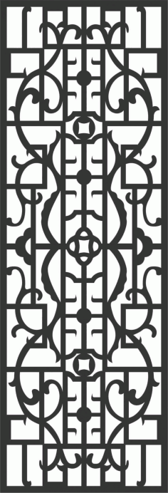 Asian Outdoor Metal Privacy Screens for Decks Panel DXF File