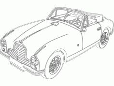 Aston Car Sticker DXF File