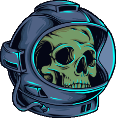 Astro skull Sticker PDF File