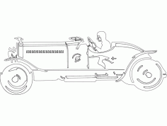 Auto Antiguo Car Sticker DXF File