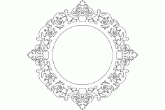 Ayna Mirror Frame Round Free DXF Vectors File