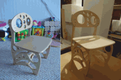 Baby Chair Laser Cut CNC Router Plans Free CDR Vectors File