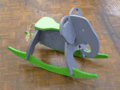 Baby Rocking Elephant Toy DXF File
