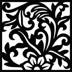 Background Screen Window Grill Design DXF File