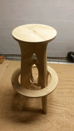 Backless Bar Stool Free DXF File