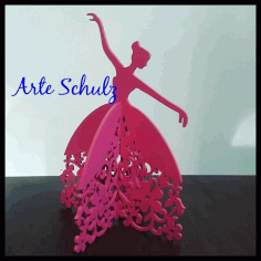 Bailarina Centro de Mesa Laser Cut DXF File