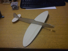 Balsa Spitfire Glider 2 6mm Free DXF Vectors File