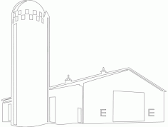 Barn Silo Free Dxf File For Cnc DXF Vectors File