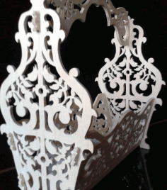 Basket with Handle Planter Flower Box Laser Cut CDR File
