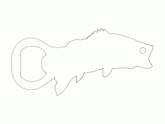 Bass Fish Bottle Opener Template DXF File