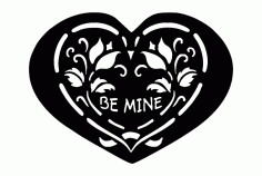 Be Mine Heart DXF File