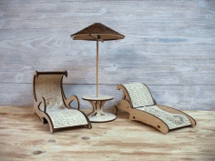 Beach Chair CNCLaser Cutting Free CDR Vectors File