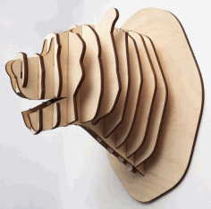 Bear Head 3D Puzzle Free CDR Vectors File