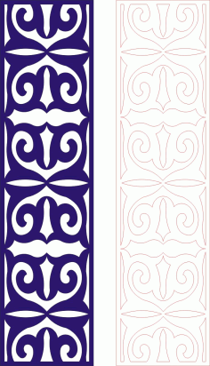 Beautiful Abstract Floral wave Panel CDR File