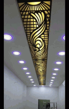 Beautiful and Decorative Ceiling Panel DXF File