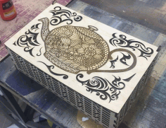 Beautiful Wooden Box Laser Cut Model CDR File