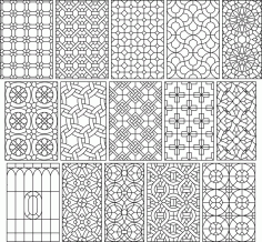 Big Set 15 Seamless Simple Black And White Patterns Free CDR Vectors File