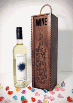 Big Wine Bottle Box CDR Vectors File